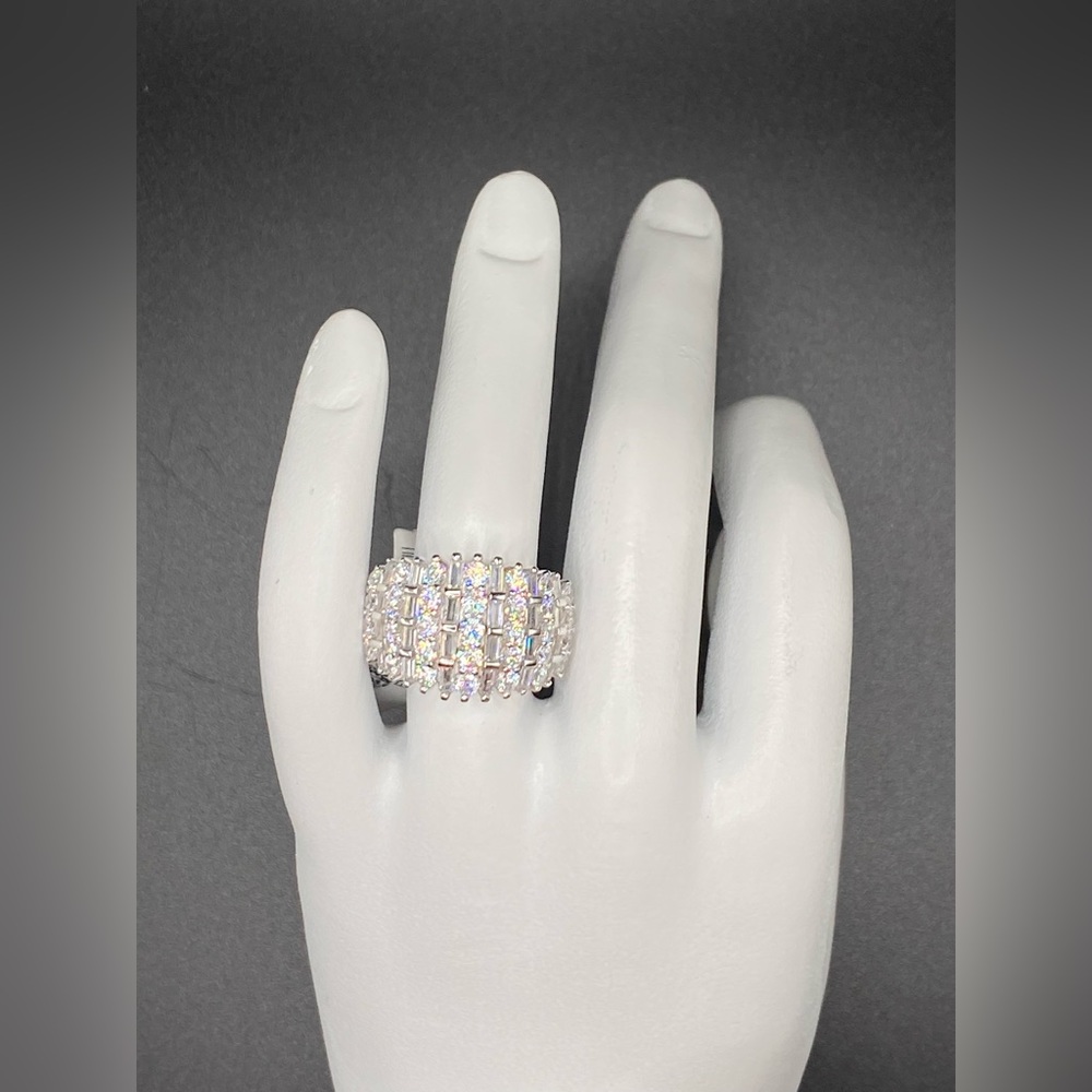 NWT 5.30CTW Rhodium Over Sterling Silver Ring